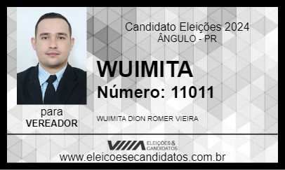 Candidato WUIMITA 2024 - ÂNGULO - Eleições