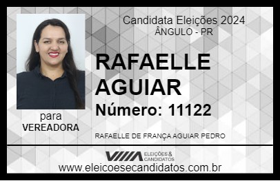 Candidato RAFAELLE AGUIAR 2024 - ÂNGULO - Eleições