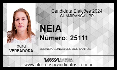 Candidato NEIA 2024 - GUAMIRANGA - Eleições