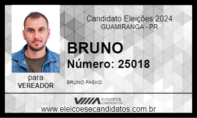 Candidato BRUNO 2024 - GUAMIRANGA - Eleições