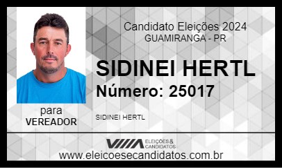 Candidato SIDINEI HERTL 2024 - GUAMIRANGA - Eleições