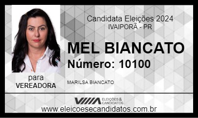 Candidato MEL BIANCATO 2024 - IVAIPORÃ - Eleições