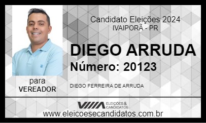 Candidato DIEGO ARRUDA 2024 - IVAIPORÃ - Eleições