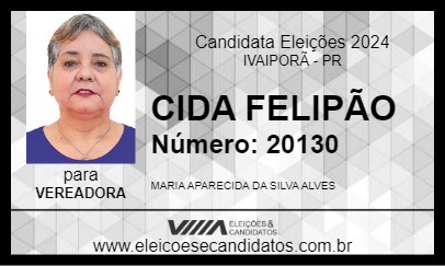 Candidato CIDA FELIPÃO 2024 - IVAIPORÃ - Eleições