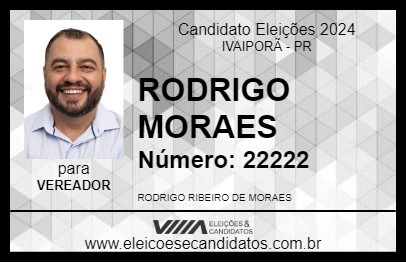 Candidato RODRIGO MORAES 2024 - IVAIPORÃ - Eleições