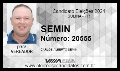 Candidato SEMIN 2024 - SULINA - Eleições