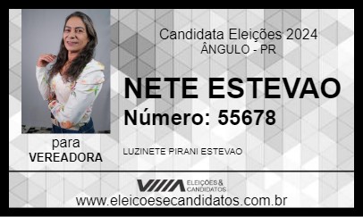 Candidato NETE ESTEVAO 2024 - ÂNGULO - Eleições