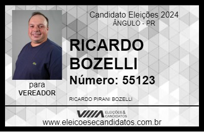 Candidato RICARDO BOZELLI 2024 - ÂNGULO - Eleições