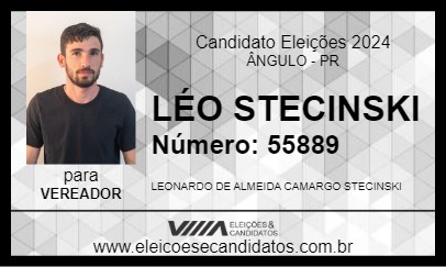 Candidato LÉO STECINSKI 2024 - ÂNGULO - Eleições