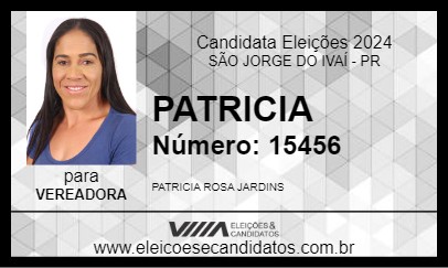 Candidato PATRICIA 2024 - SÃO JORGE DO IVAÍ - Eleições