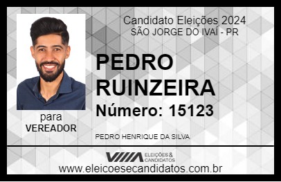 Candidato PEDRO RUINZEIRA 2024 - SÃO JORGE DO IVAÍ - Eleições