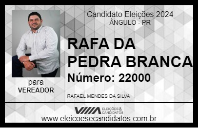 Candidato RAFA DA PEDRA BRANCA 2024 - ÂNGULO - Eleições