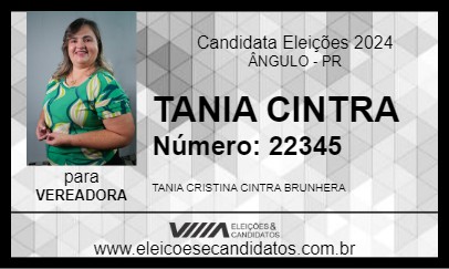 Candidato TANIA CINTRA 2024 - ÂNGULO - Eleições