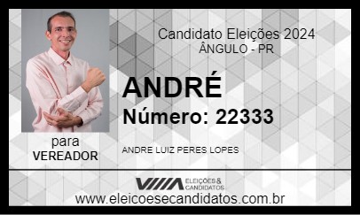 Candidato ANDRÉ 2024 - ÂNGULO - Eleições