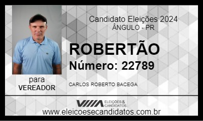 Candidato ROBERTÃO 2024 - ÂNGULO - Eleições