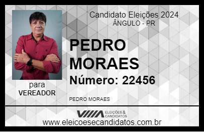 Candidato PEDRO MORAES 2024 - ÂNGULO - Eleições