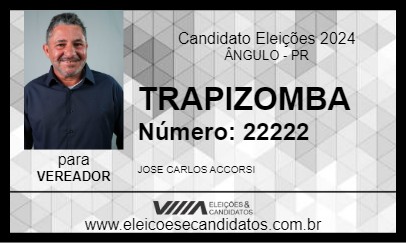 Candidato TRAPIZOMBA 2024 - ÂNGULO - Eleições