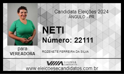 Candidato NETI 2024 - ÂNGULO - Eleições