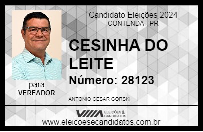 Candidato CESINHA DO LEITE 2024 - CONTENDA - Eleições