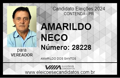 Candidato AMARILDO NECO 2024 - CONTENDA - Eleições