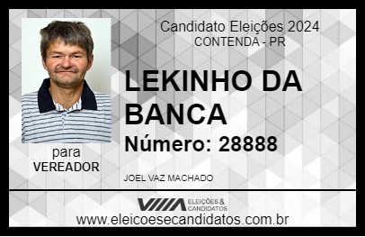 Candidato LEKINHO DA BANCA 2024 - CONTENDA - Eleições