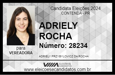 Candidato ADRIELY ROCHA 2024 - CONTENDA - Eleições