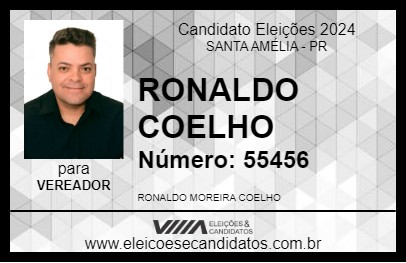 Candidato RONALDO COELHO 2024 - SANTA AMÉLIA - Eleições