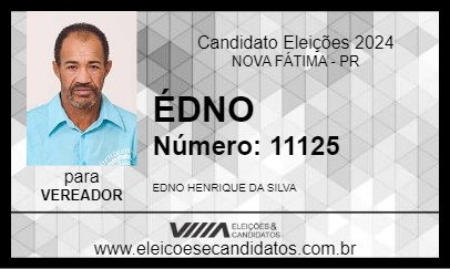 Candidato ÉDNO 2024 - NOVA FÁTIMA - Eleições