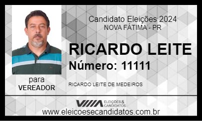 Candidato RICARDO LEITE 2024 - NOVA FÁTIMA - Eleições