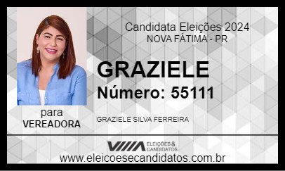 Candidato GRAZIELE 2024 - NOVA FÁTIMA - Eleições