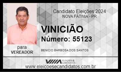 Candidato VINICIÃO 2024 - NOVA FÁTIMA - Eleições