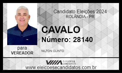 Candidato CAVALO 2024 - ROLÂNDIA - Eleições