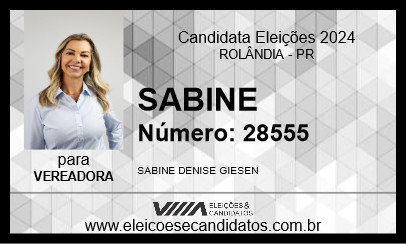 Candidato SABINE 2024 - ROLÂNDIA - Eleições