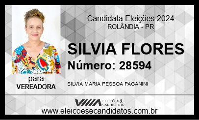 Candidato SILVIA FLORES 2024 - ROLÂNDIA - Eleições