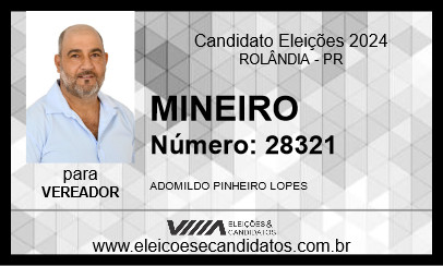 Candidato MINEIRO 2024 - ROLÂNDIA - Eleições