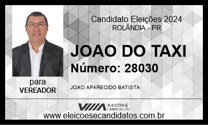 Candidato JOAO DO TAXI 2024 - ROLÂNDIA - Eleições