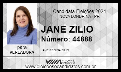 Candidato JANE ZILIO 2024 - NOVA LONDRINA - Eleições