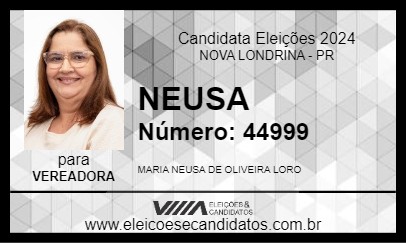 Candidato NEUSA 2024 - NOVA LONDRINA - Eleições