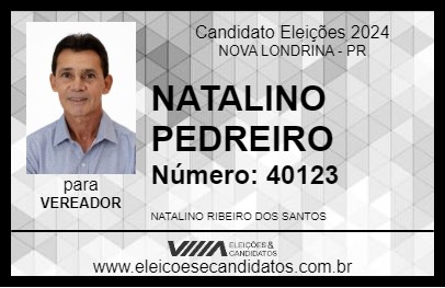 Candidato NATALINO PEDREIRO 2024 - NOVA LONDRINA - Eleições