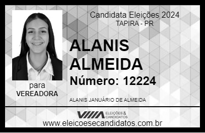 Candidato ALANIS ALMEIDA 2024 - TAPIRA - Eleições