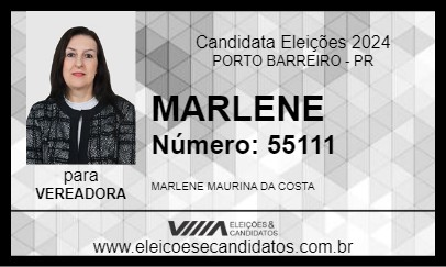 Candidato MARLENE 2024 - PORTO BARREIRO - Eleições