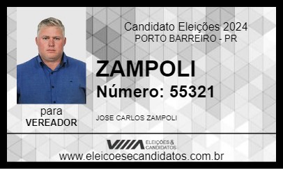 Candidato ZAMPOLI 2024 - PORTO BARREIRO - Eleições