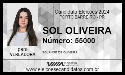 Candidato SOL OLIVEIRA 2024 - PORTO BARREIRO - Eleições