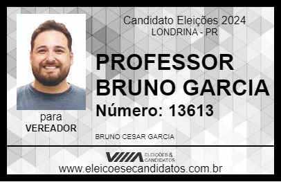 Candidato PROFESSOR BRUNO GARCIA 2024 - LONDRINA - Eleições