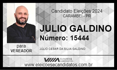 Candidato JULIO GALDINO 2024 - CARAMBEÍ - Eleições