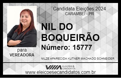 Candidato NIL DO BOQUEIRÃO 2024 - CARAMBEÍ - Eleições