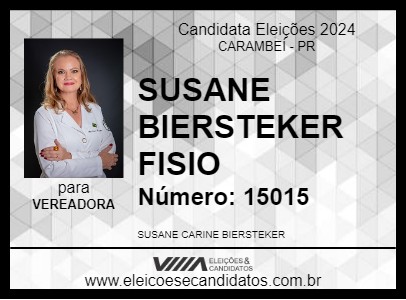 Candidato SUSANE BIERSTEKER FISIO 2024 - CARAMBEÍ - Eleições