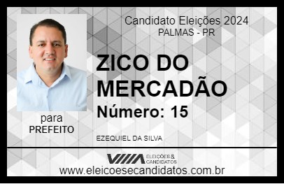 Candidato ZICO DO MERCADÃO 2024 - PALMAS - Eleições