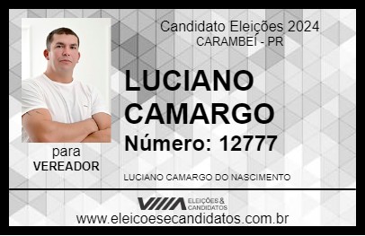 Candidato LUCIANO CAMARGO 2024 - CARAMBEÍ - Eleições