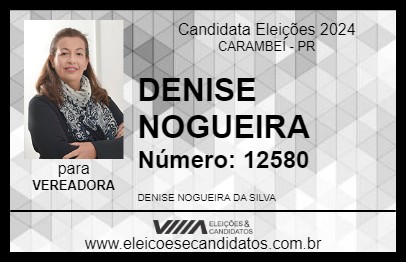 Candidato DENISE NOGUEIRA 2024 - CARAMBEÍ - Eleições